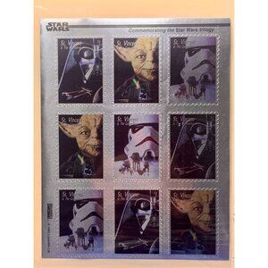 Star Wars Trilogy Stamps Sheet Commemorative St. Vincent Collectible